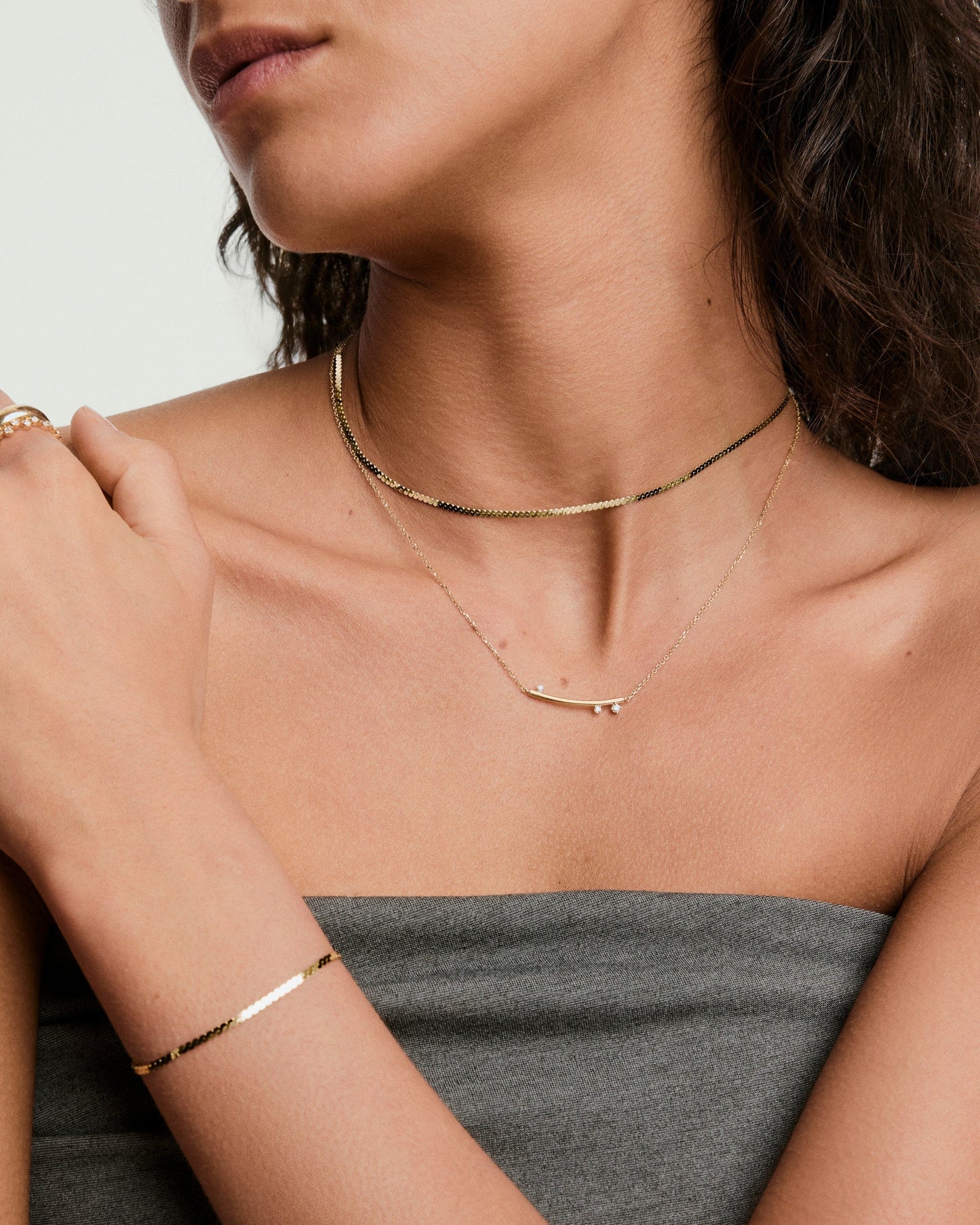 Celeste Lab Grown Diamond Horizon Necklace