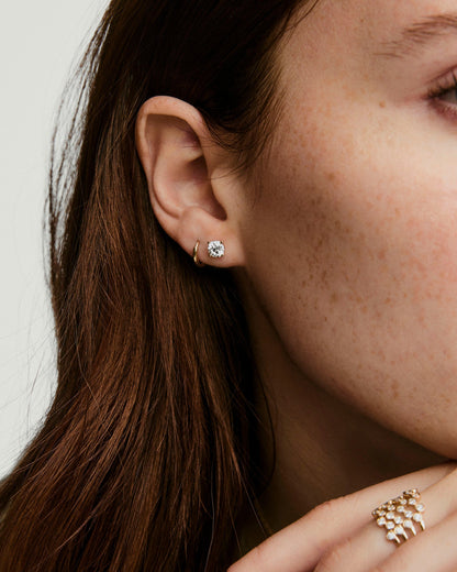 Lab Grown Diamond Round Studs 1 TCW