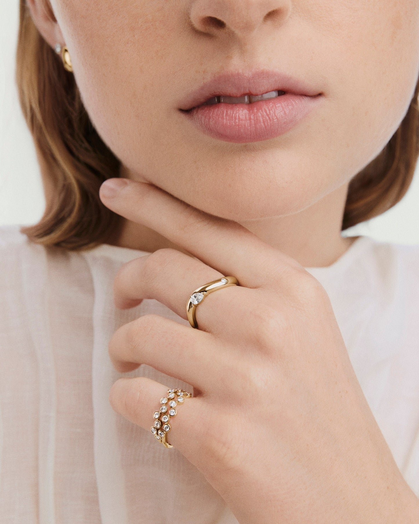 Dôme Figure Twin Ring