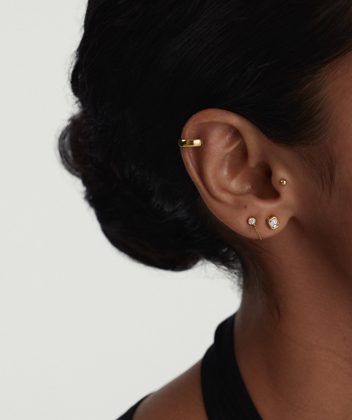 Lab Grown Diamond Emerald Cut Studs