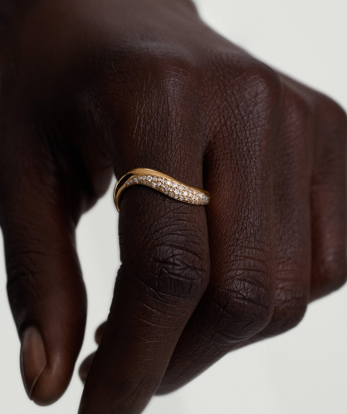 Dôme Figure Diamond Dipped Ring