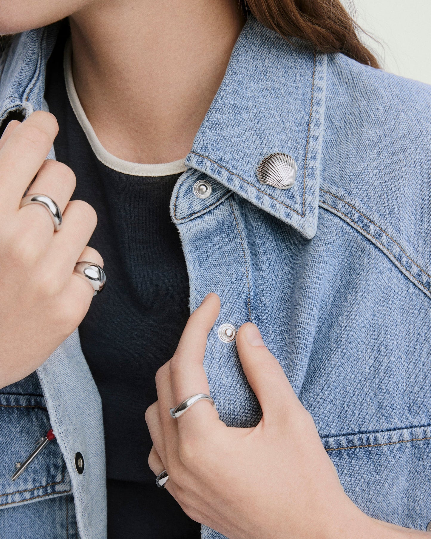 Amelia Seashell Brooch