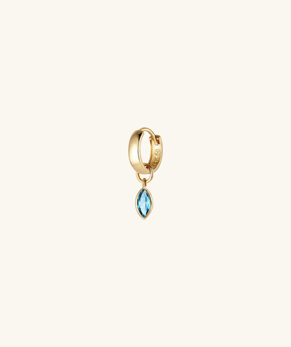 Marquise Gemstone Hoop Charm
