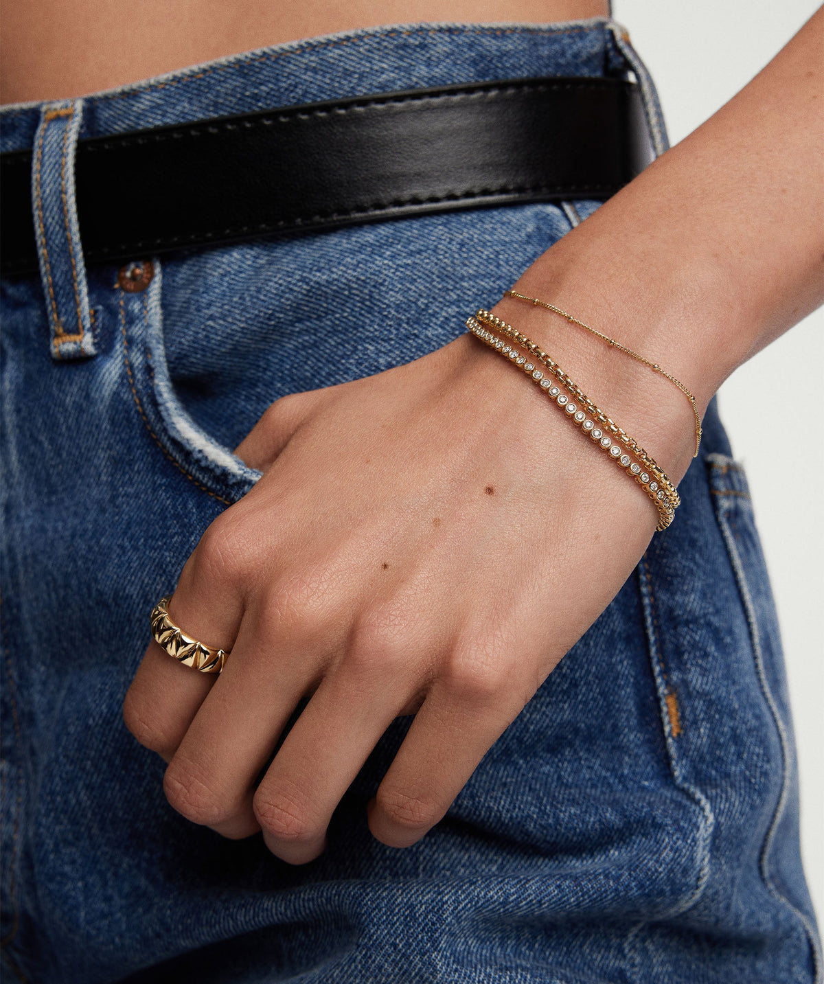 Bezel Lab Grown Diamond Tennis Bracelet