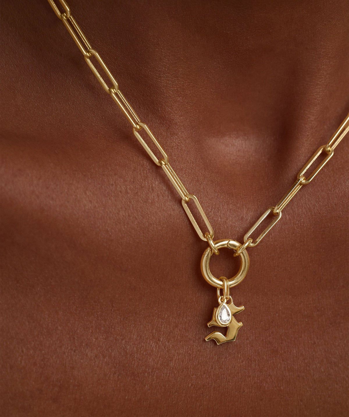 Lab Grown Diamond Pear Bezel Pendant