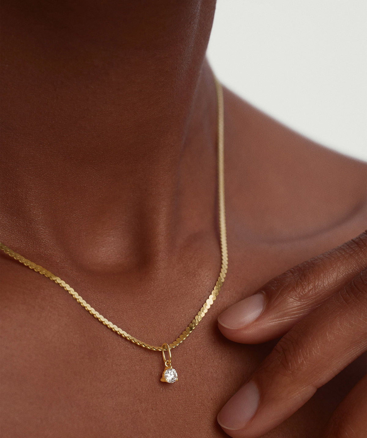 Labor-gezüchtet Diamant Round Anhänger