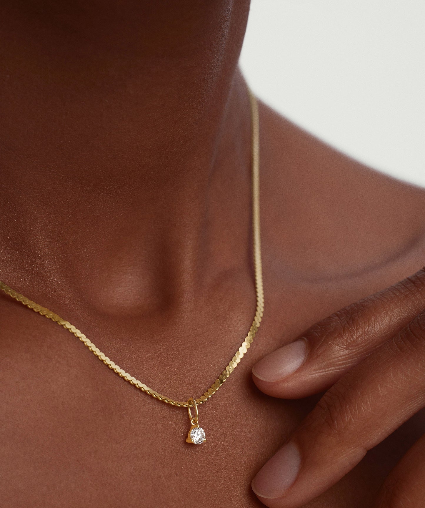 Labor-gezüchtet Diamant Round Anhänger