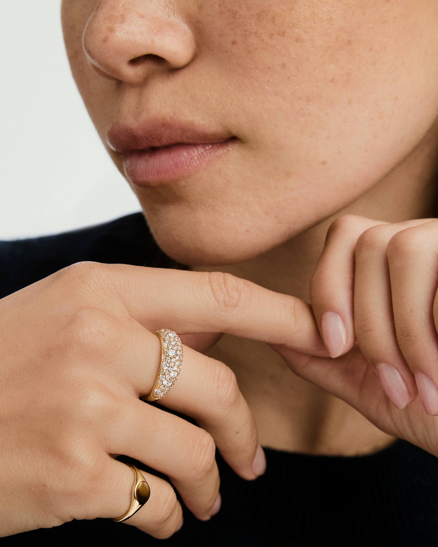 Dôme Pavé Lab Grown Diamond Ring