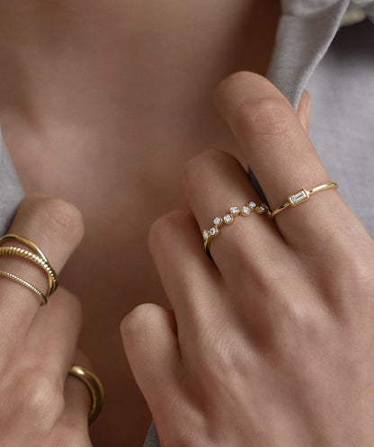 Lab Grown Diamond Baguette Stacker Ring