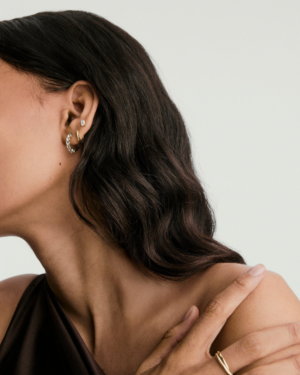 Lab Grown Sapphire Small Hoops