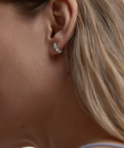 Lab Grown Sapphire Huggies