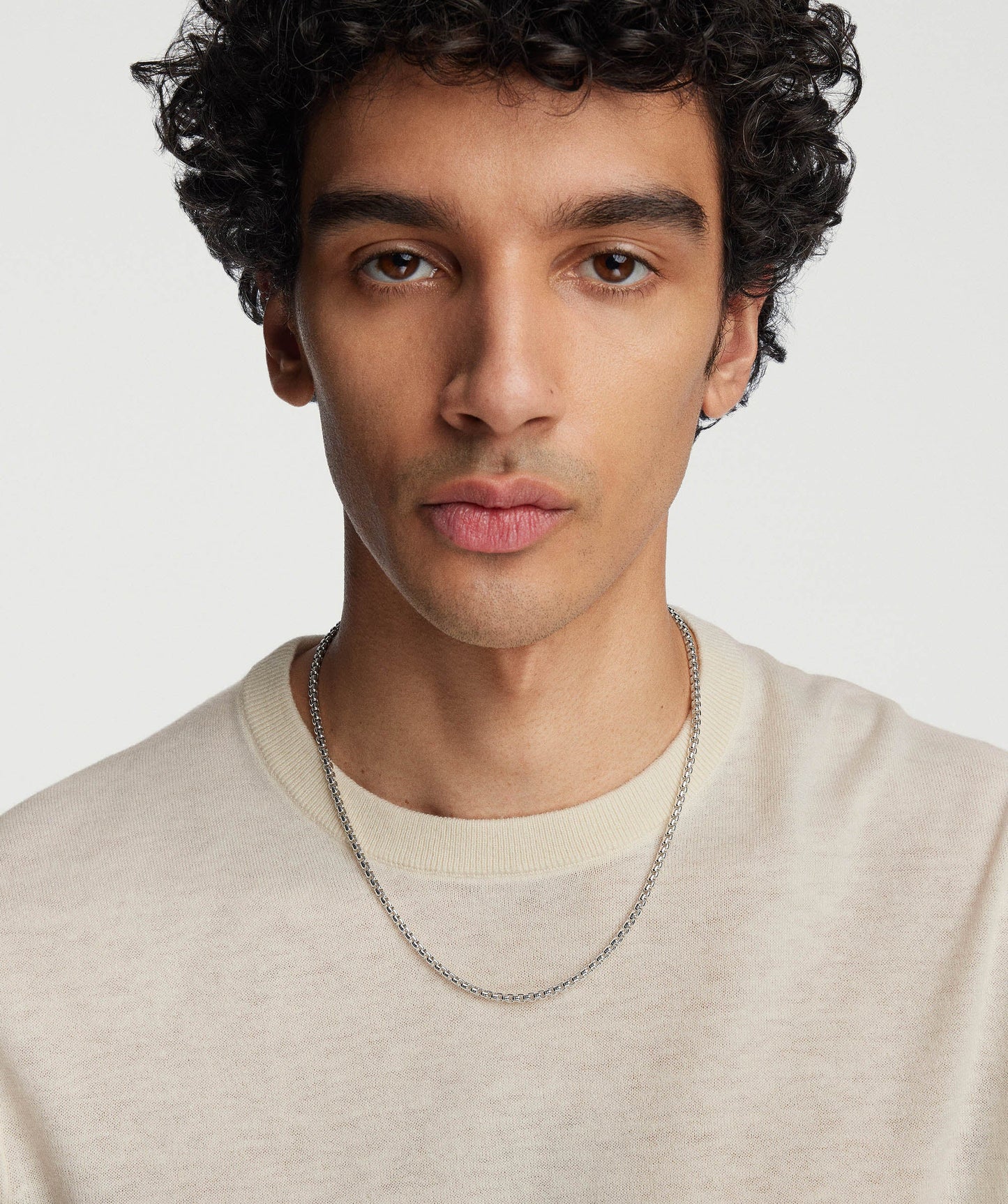 3.7mm Round Box Chain Necklace