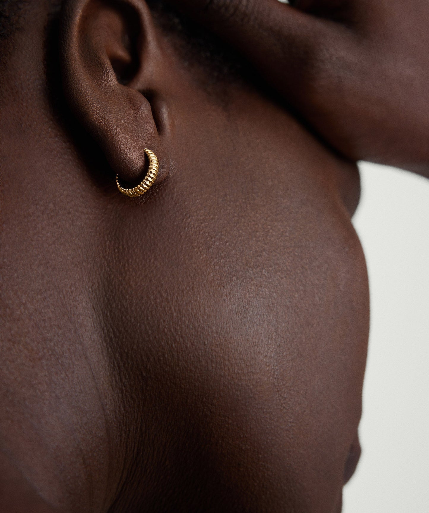 Charlotte Textured Huggie Hoops