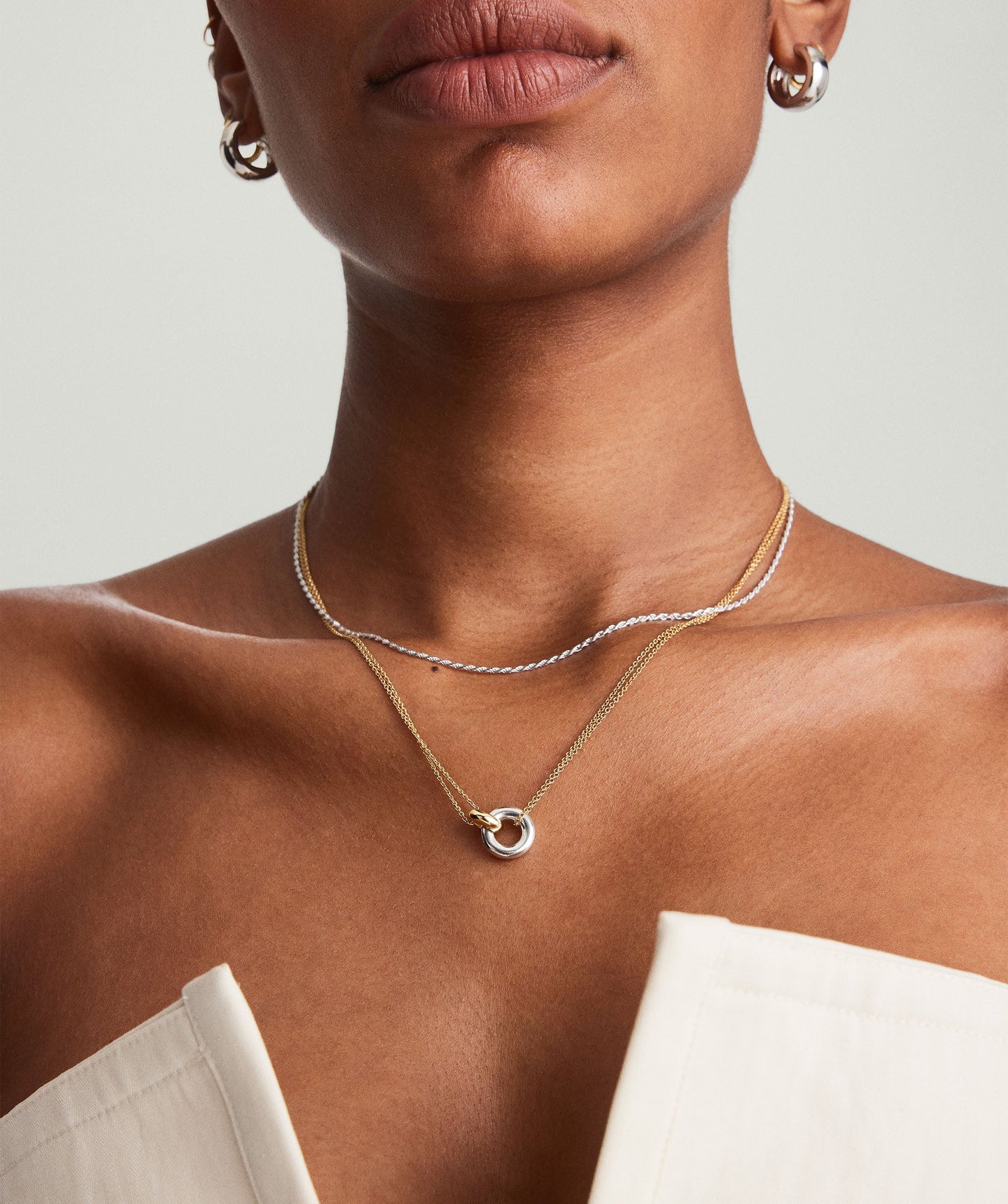 Linked Two-Tone Necklace