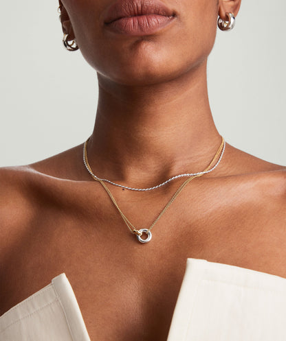 Linked Two-Tone Necklace