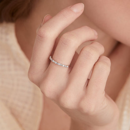 Baguette Diamond Half Eternity Band