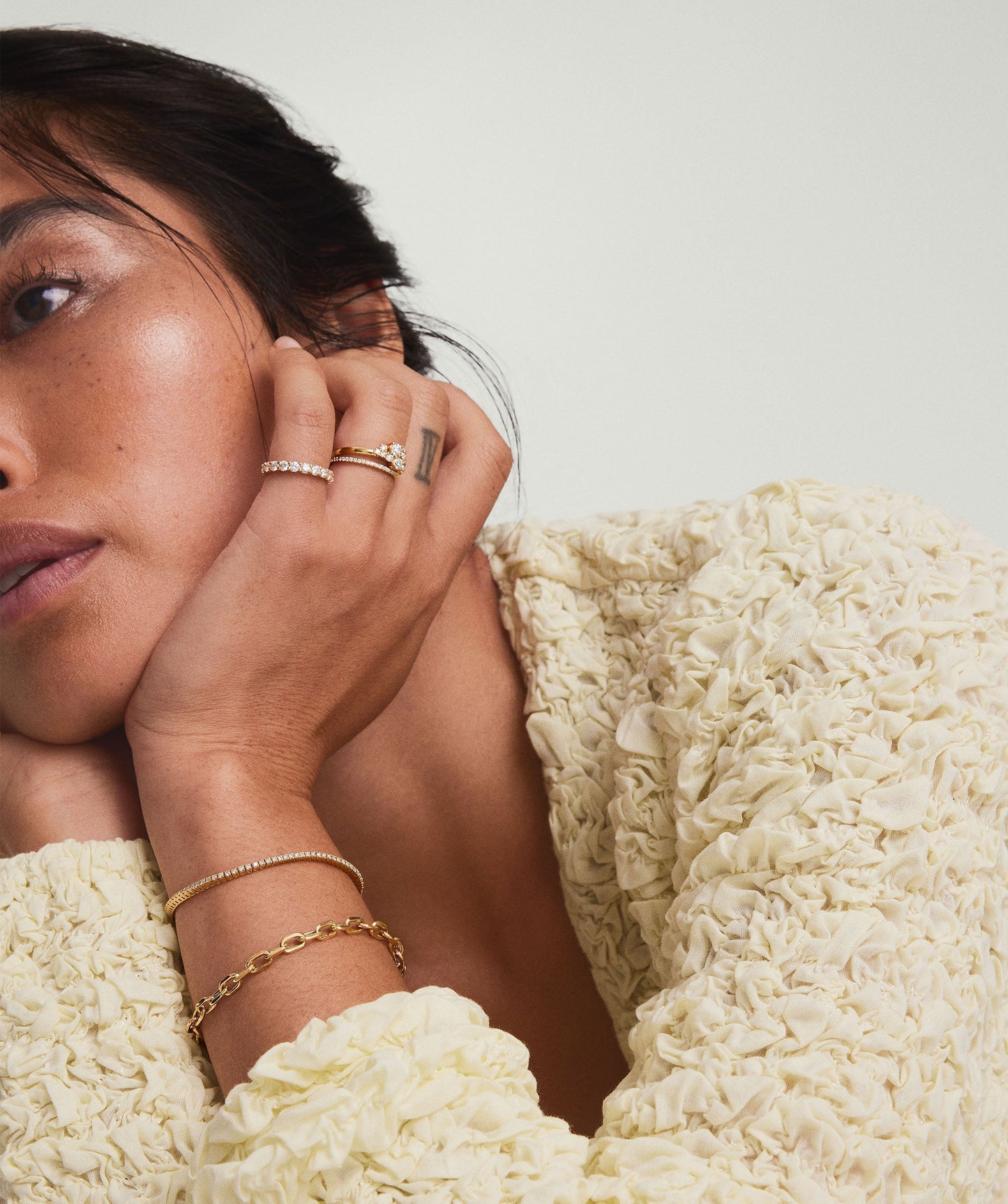 Diamonds Cluster Ring