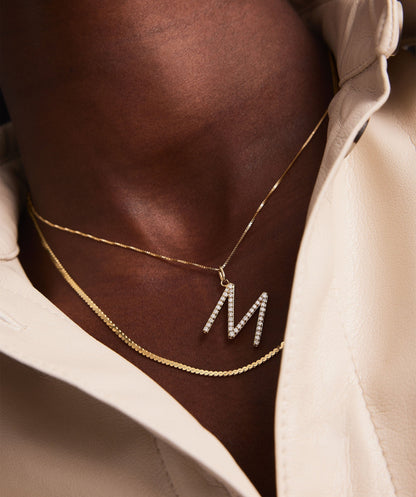 Lab Grown Diamond Oversized Letter Charm