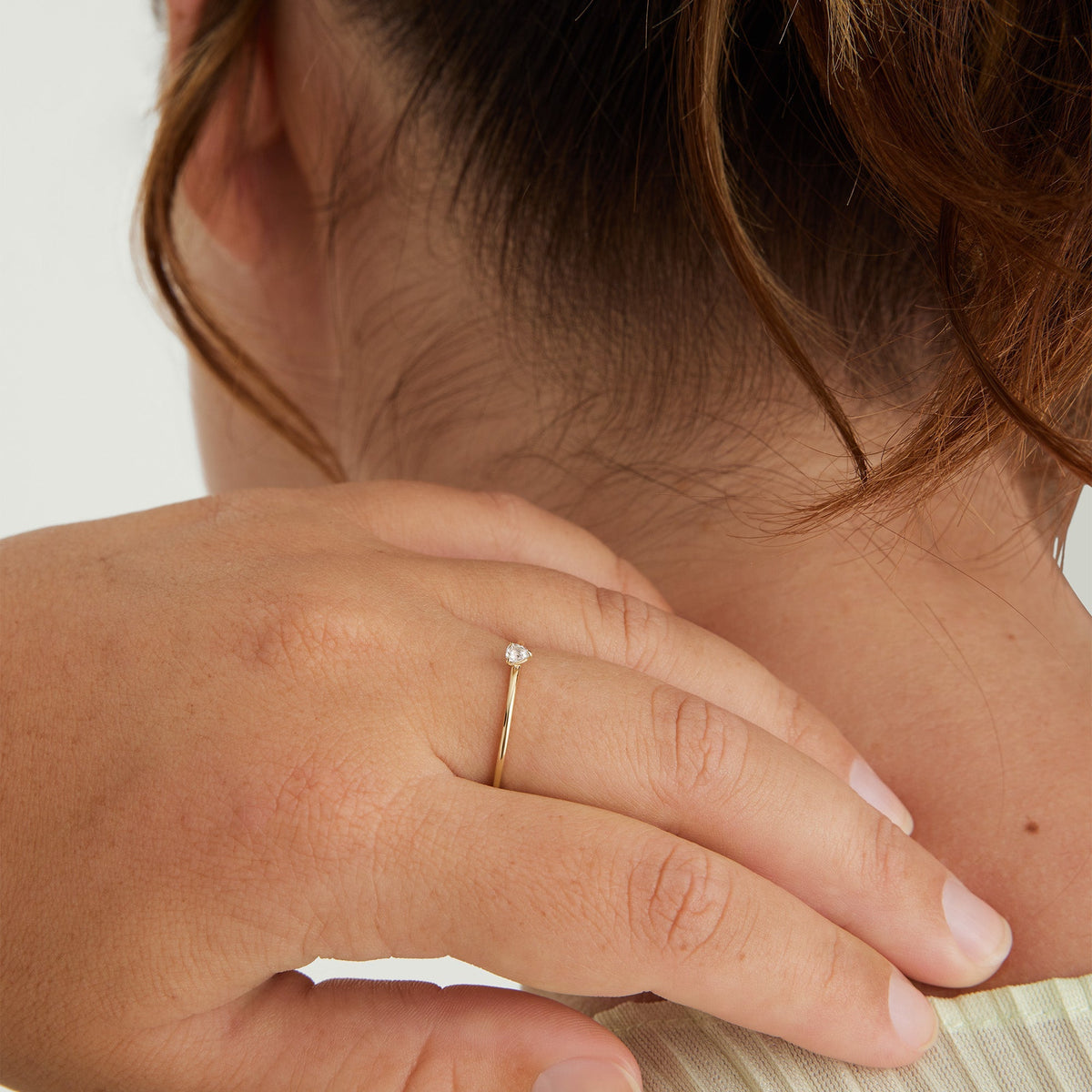 Gemstone Trillion Stacker Ring