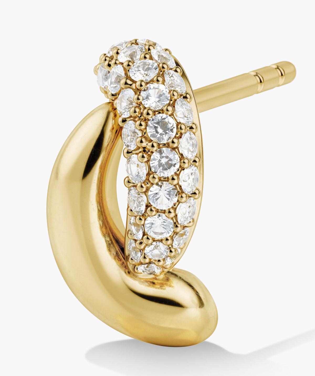 Brioche Pavé Lab Grown Sapphire Huggies