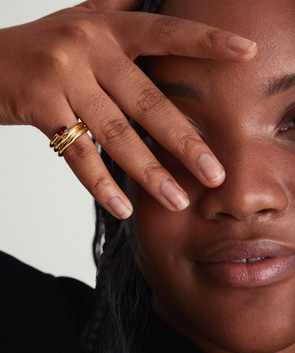 Boa Gemstone Coil Ring