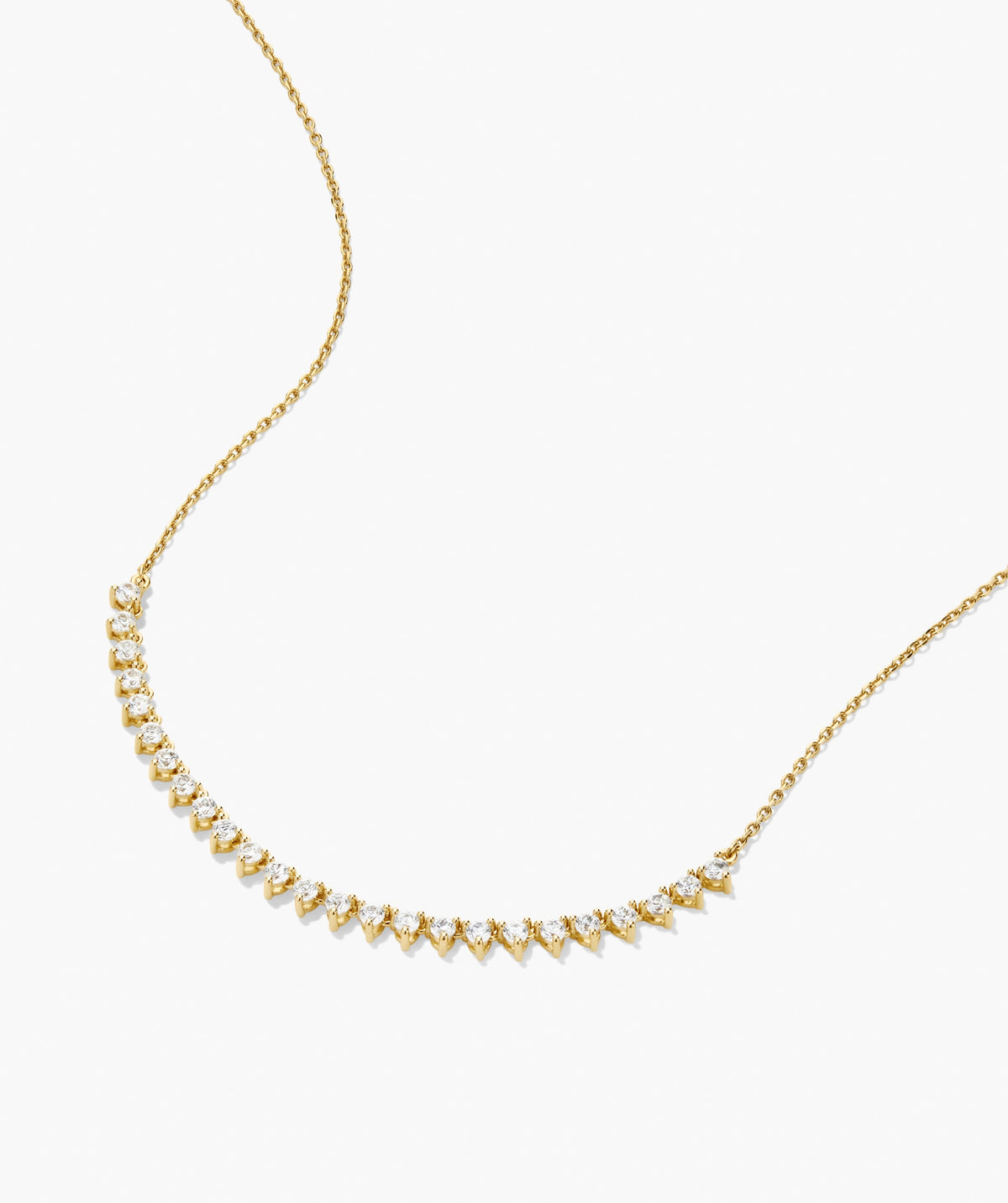 Lab Grown Sapphire Half Tennis Necklace