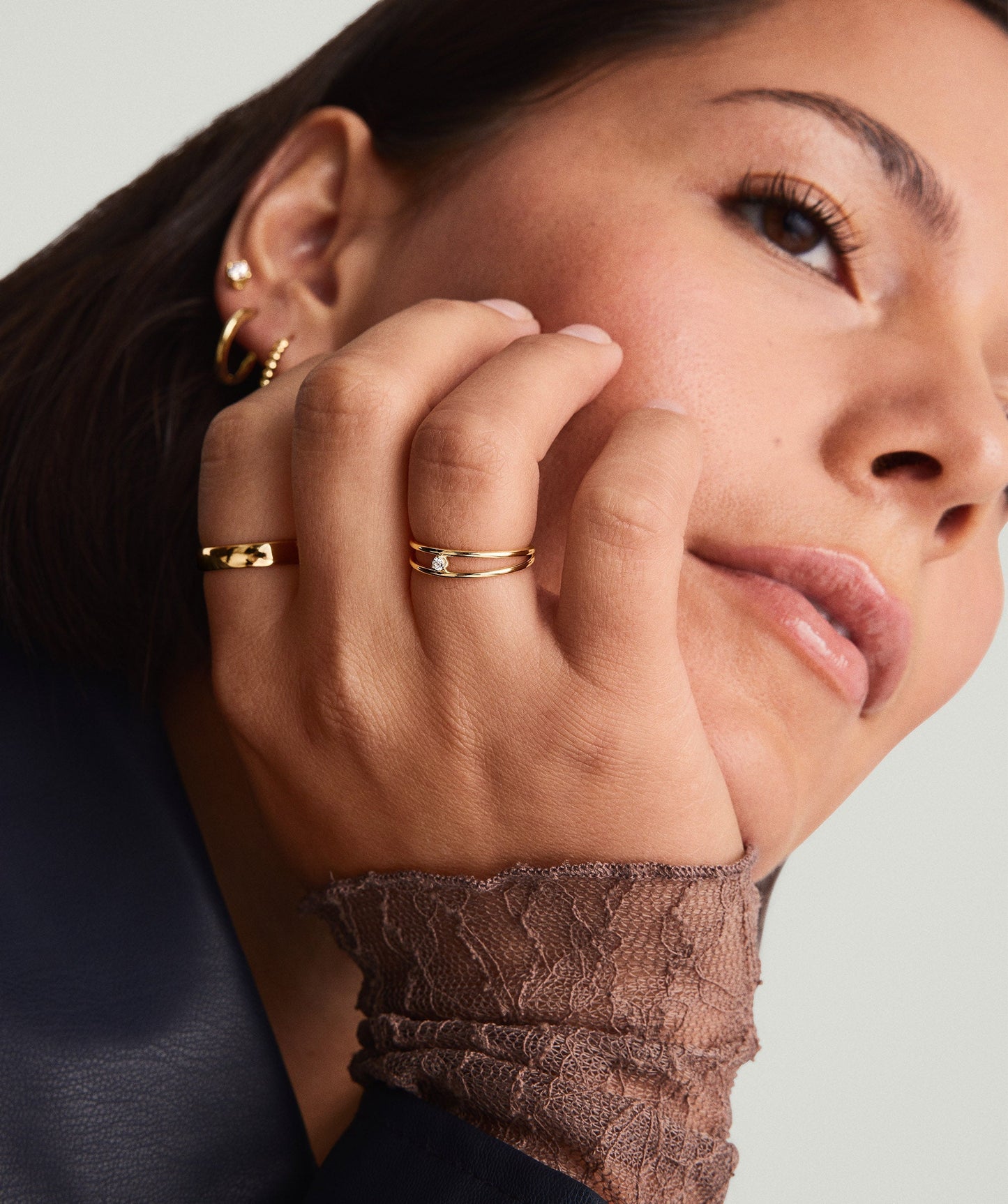 Diamond Double Stacker Ring
