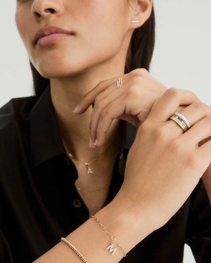 Diamond Letter Charm