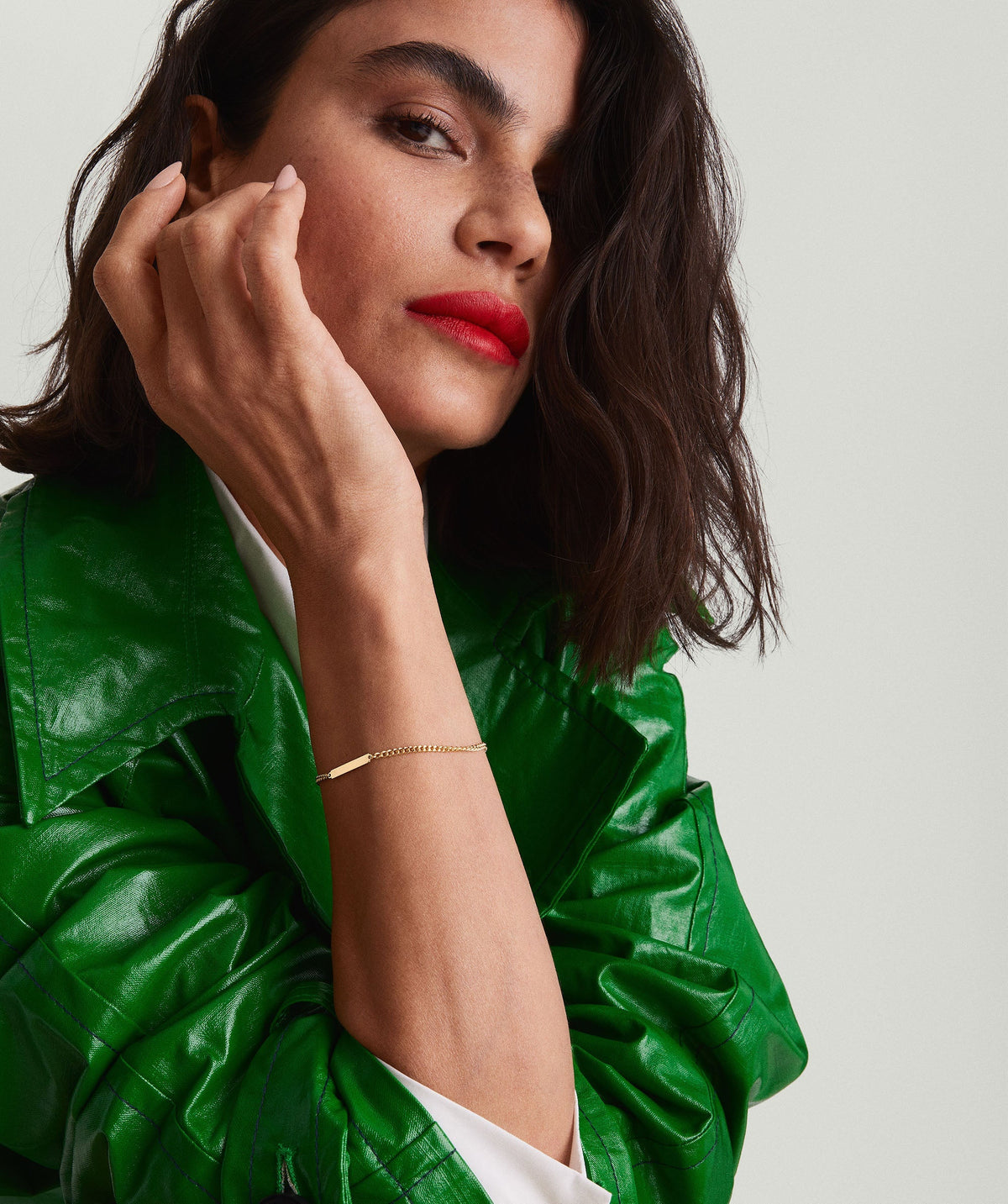 Engravable Bar Curb Chain Bracelet