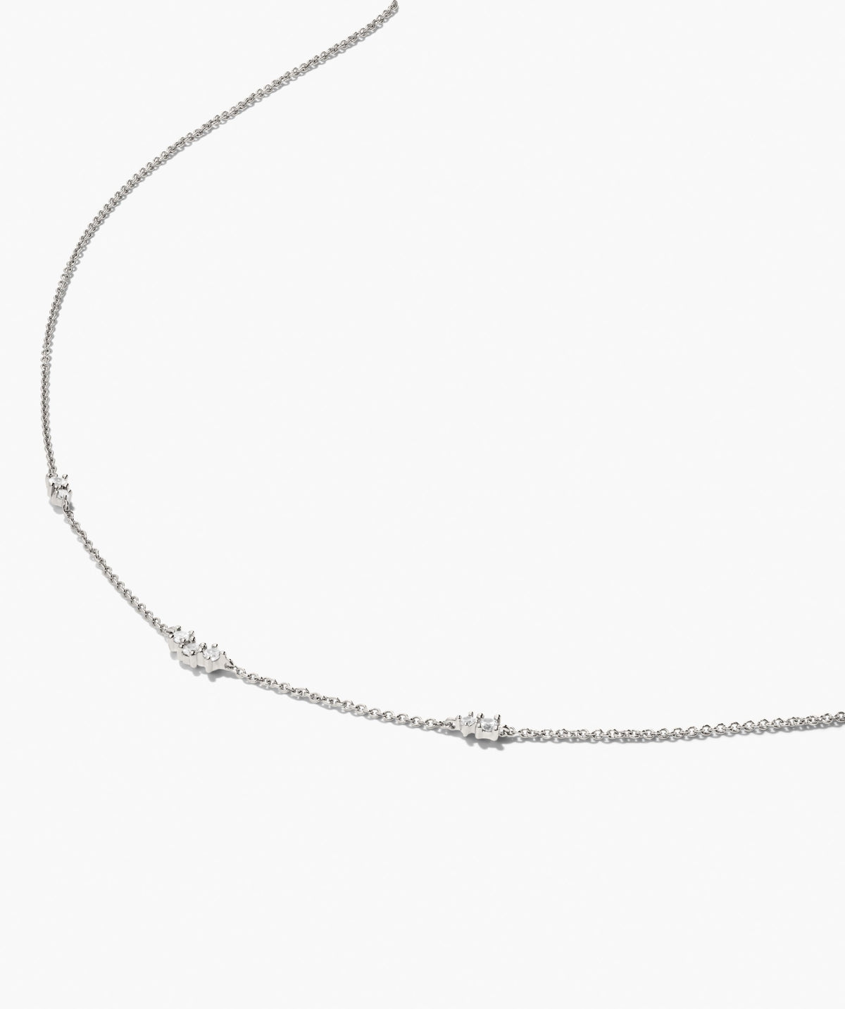 Floating Lab Grown Sapphire Necklace