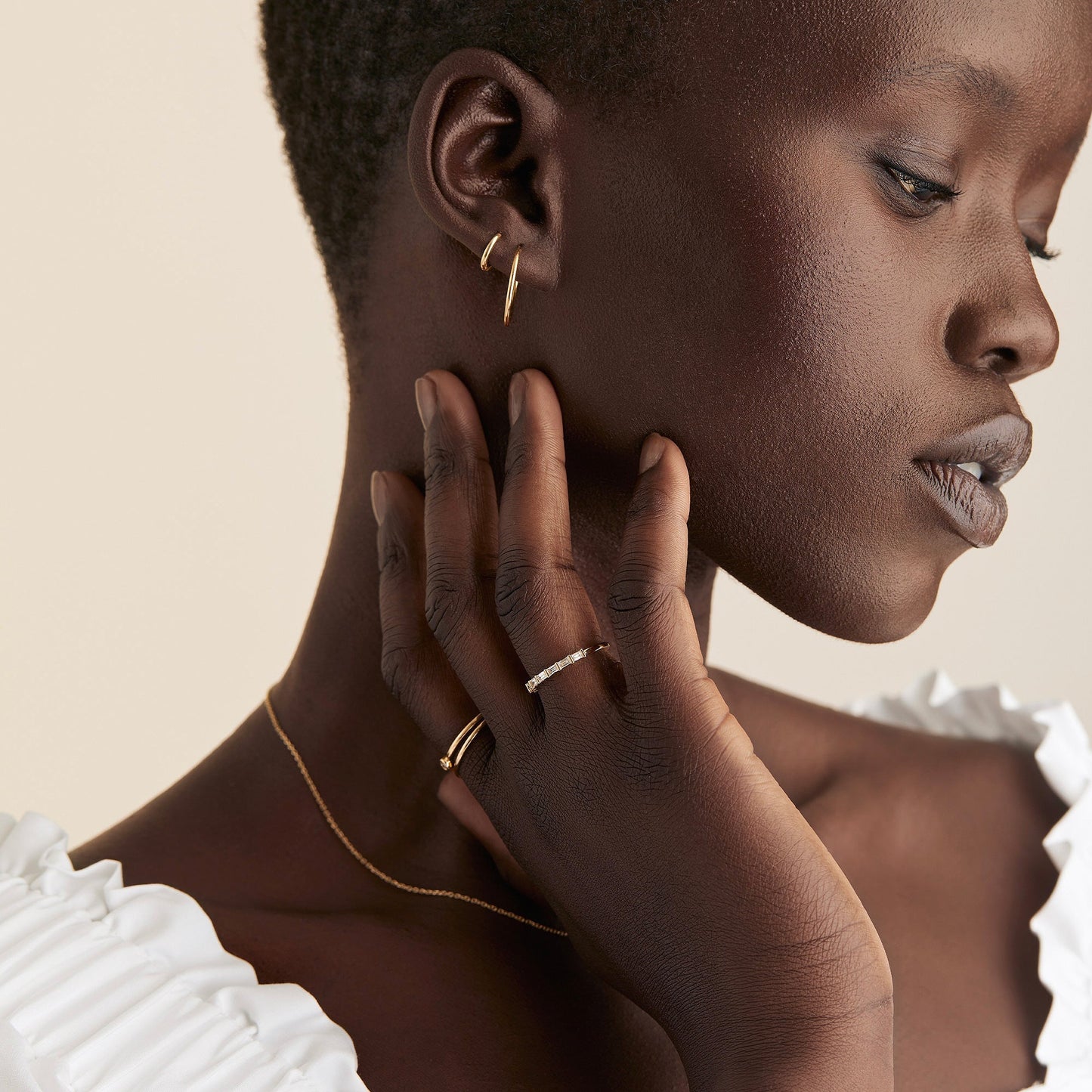 Baguette Diamond Half Eternity Band