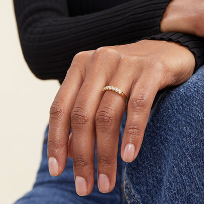 Bold Diamond Half Eternity Ring