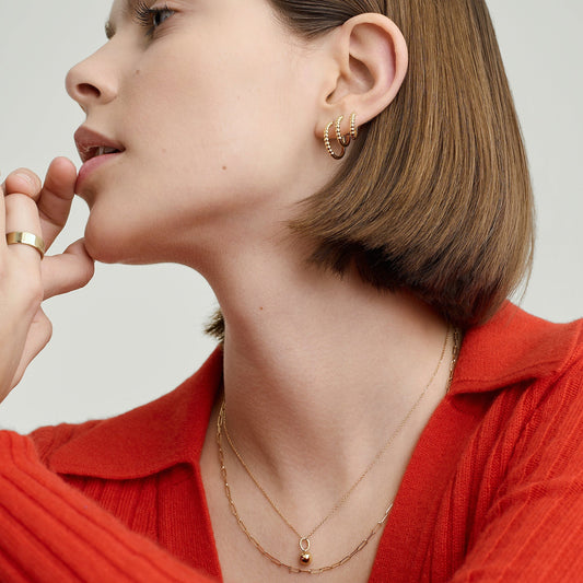 Beaded Klein Creolen