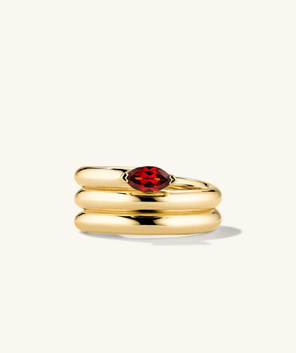 Boa Gemstone Coil Ring
