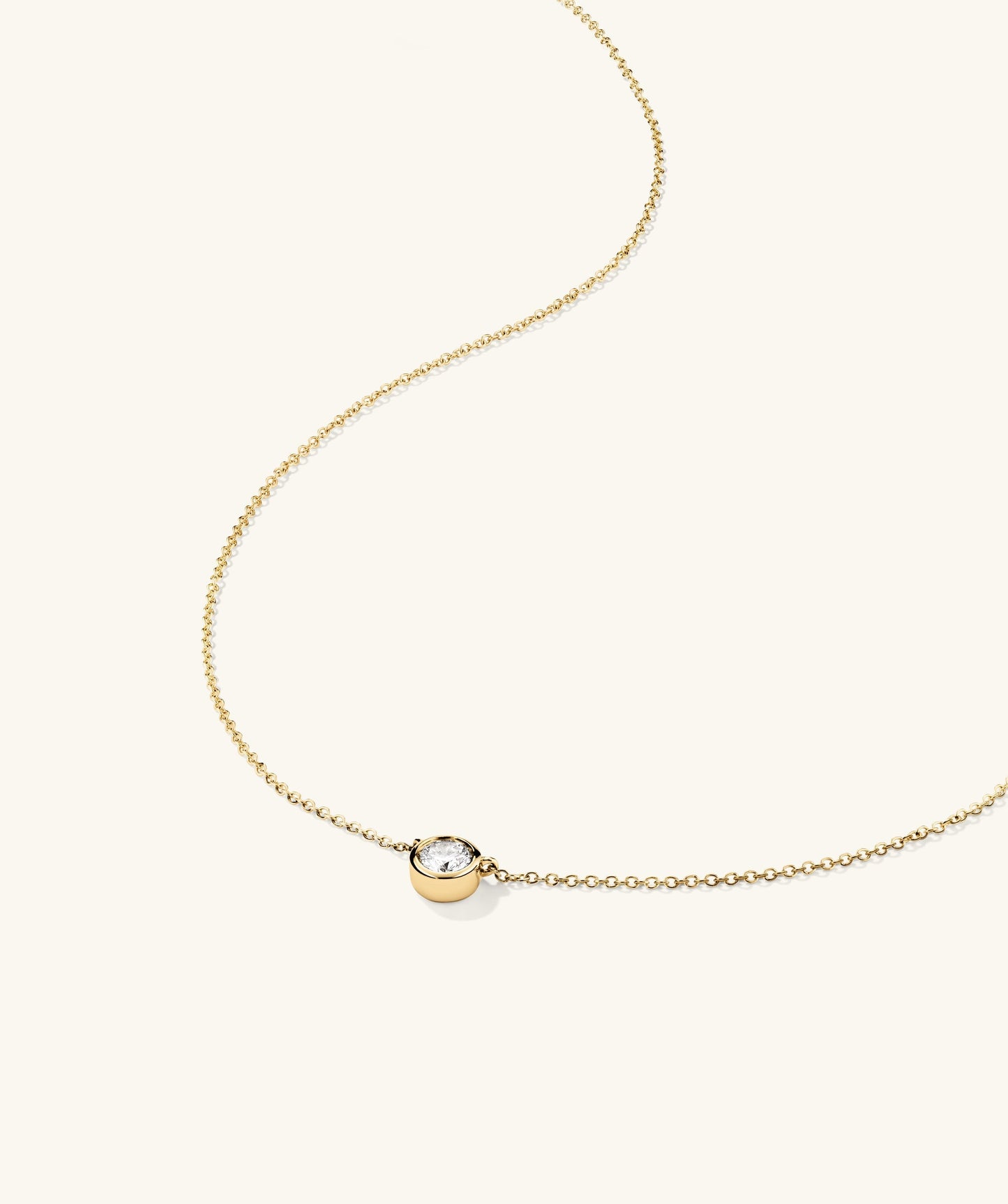 Bezel Lab Grown Diamond Necklace 0.25 ct
