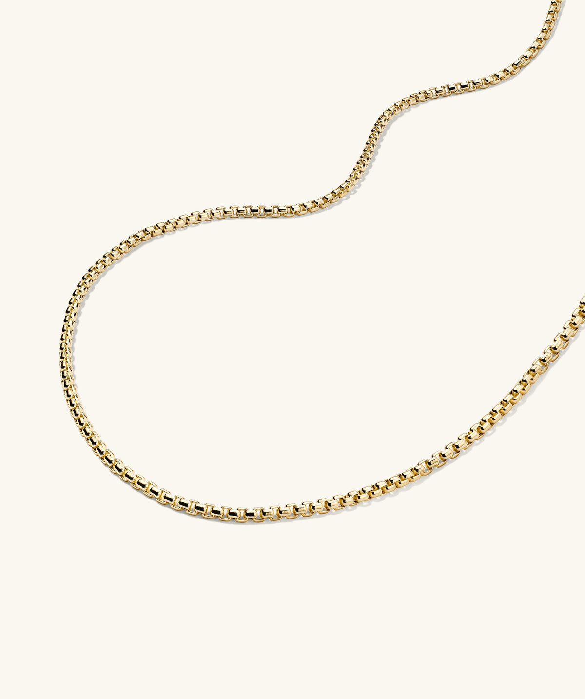 2.5mm Round Box Chain Necklace