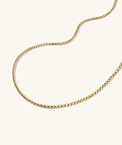 2.5mm Round Box Chain Necklace