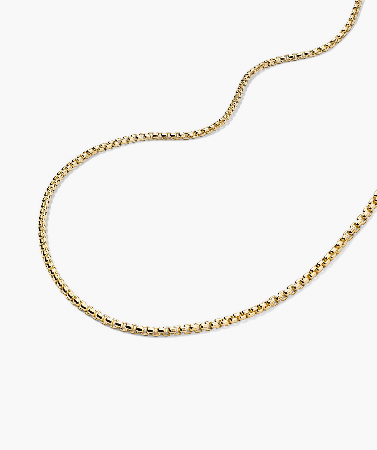 2.5mm Round Box Chain Necklace