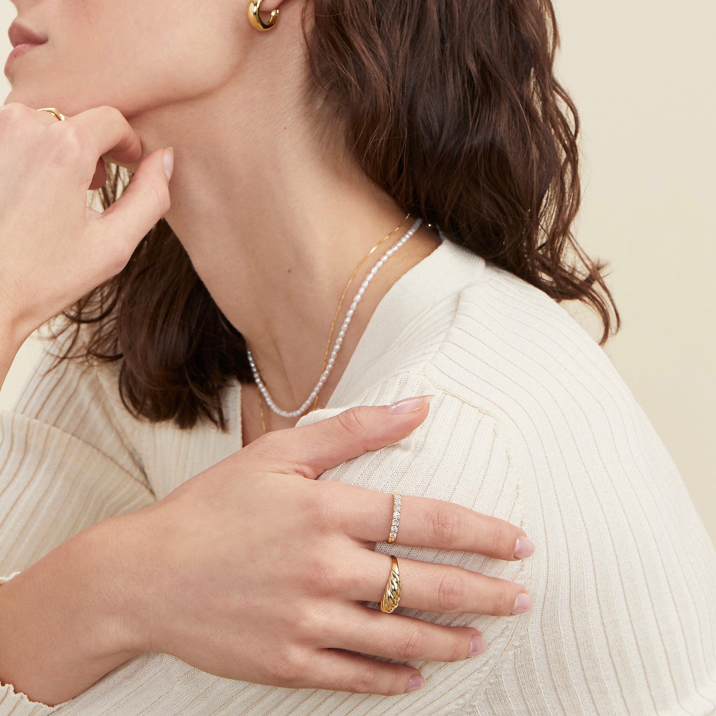 Bold Diamond Half Eternity Ring