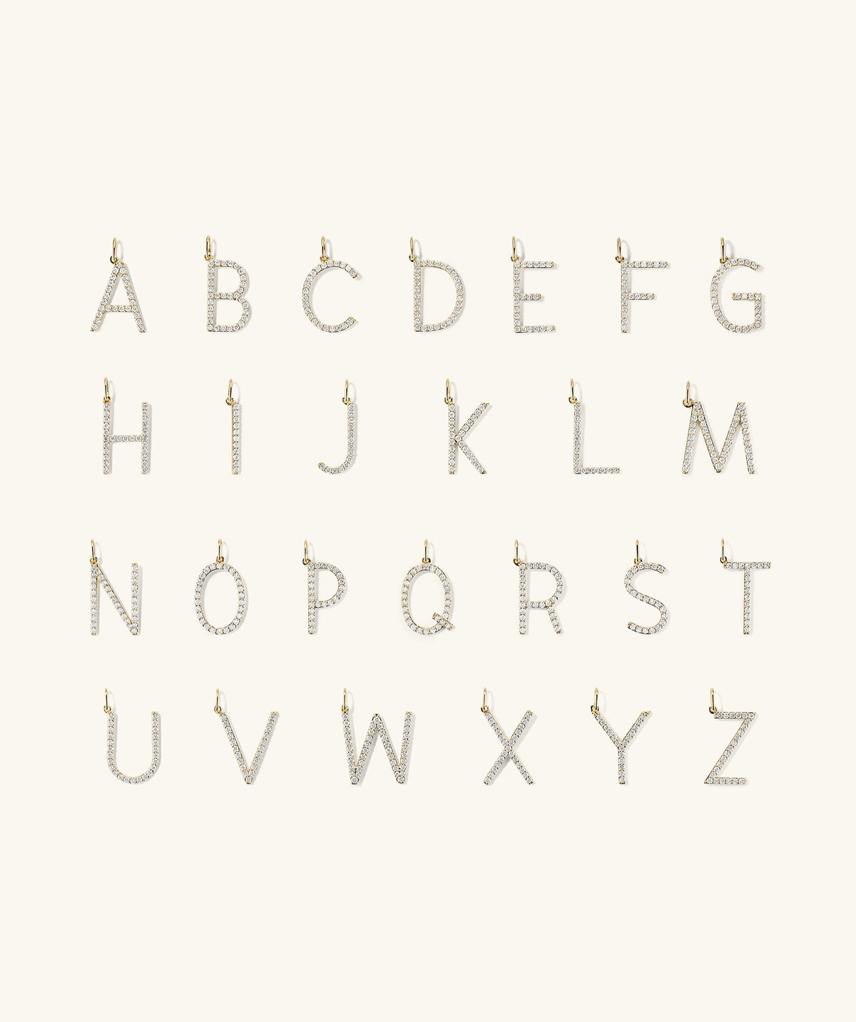 Lab Grown Diamond Oversized Letter Charm