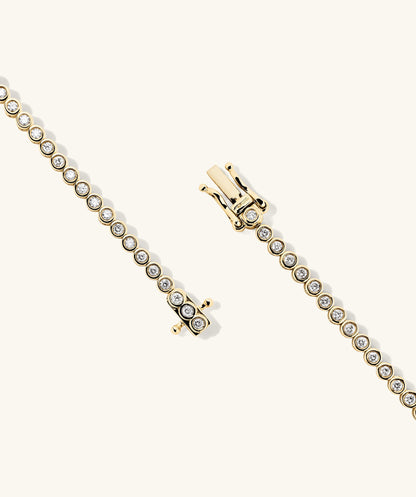 Bezel Lab Grown Diamond Tennis Bracelet