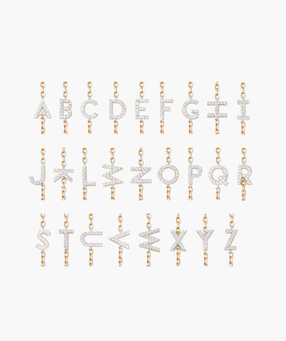 Diamond Letter Bracelet