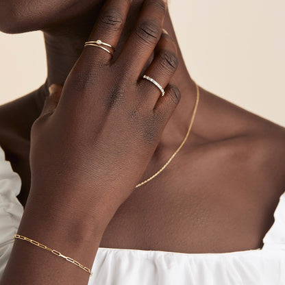 Baguette Diamond Half Eternity Band