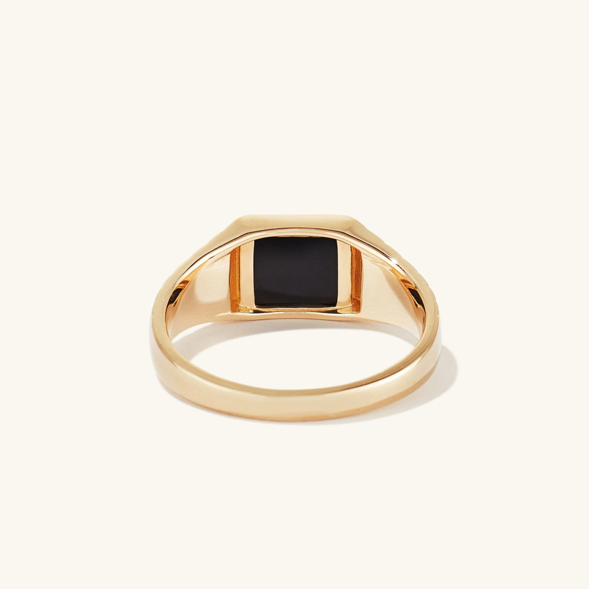 Black Onyx Square Signet Ring