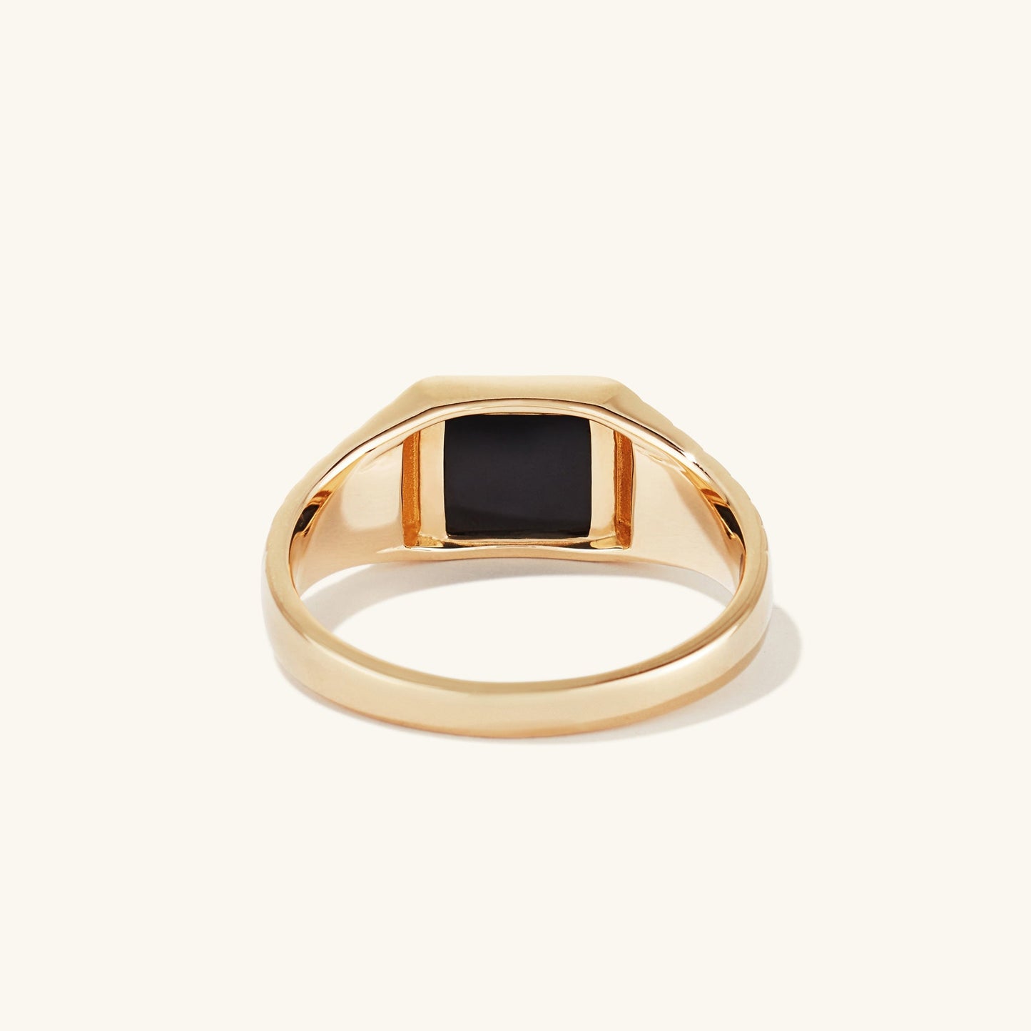 Black Onyx Square Signet Ring
