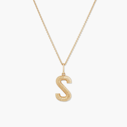 Bold Letter Pendant Necklace