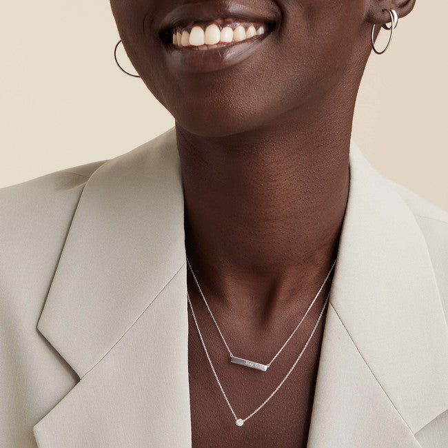 Engravable Bar Necklace